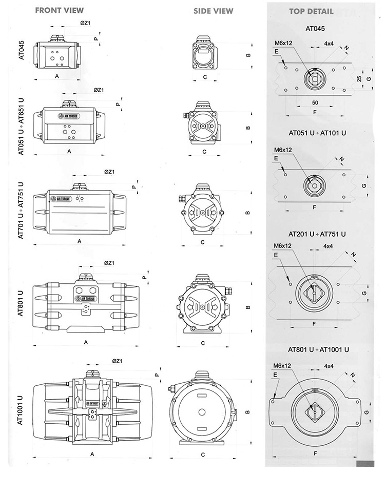 AIRTORQUE氣動(dòng)執(zhí)行器結(jié)構(gòu)圖