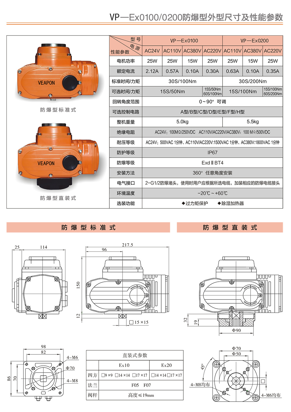 VEAPON電動防爆執(zhí)行器選型